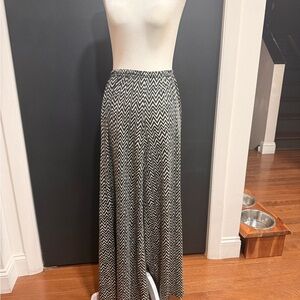 Black and White Chevron Beach Pant Cover-up - small